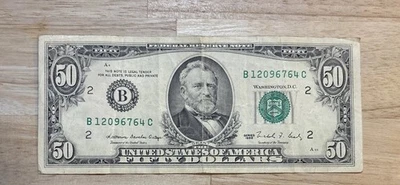 Any (1) Old 50 Dollar Bill from 1988 - Image 1 of 2