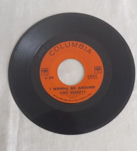 Vintage Tony Bennett  I WANNA BE AROUND  45 RPM  Columbia 42634 in VG+  Cond - Picture 1 of 2