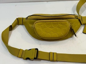 Coach Sprint Crossbody Gürteltasche Signature Leder Chartreuse - Bild 1 von 4