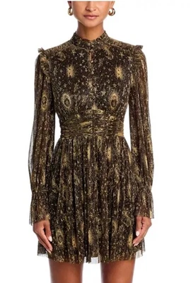 Mini Vestido Aqua X Wicked Celestial Estampado Malla Manga Larga Talla XXL Foto 1 de 4