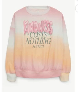 Justice Girls EDF Fleece Crew, Size-M(10)Standard Fit, Colorful color PINK - Picture 1 of 9