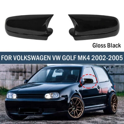 Cubierta de espejo retrovisor lateral OX negro brillante para Volkswagen VW Golf MK4 2002-2005 Foto 1 de 4
