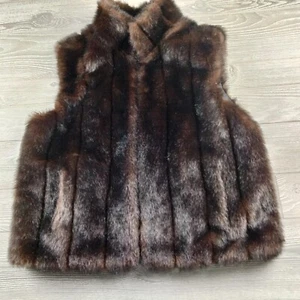 Giacca Galler yWomens Reversible High Neck Full Zip Faux Fur Vest Large - Picture 1 of 7