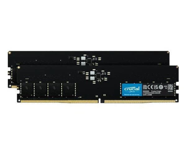 Crucial 128GB (2x64GB) DDR5 UDIMM 5600MHz CL46 Desktop PC Memory - Image 1 of 1