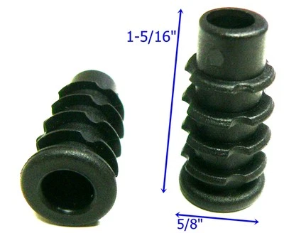 Oajen caster socket insert for 5/16" x 1-1/2" stem, for 5/8" OD round tube