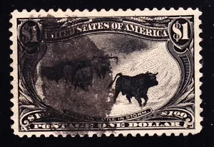 US 292 $1 Trans-Mississippi Used VF-XF w/ PSE Cert - Picture 1 of 3
