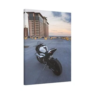 BMW Inspired S1000RR High Resolution Museum Quality Vertical Canvas Print #039 - Picture 1 of 10