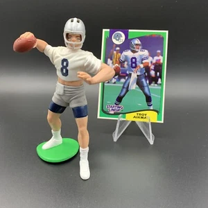 Alineación inicial 1994 - Troy Aikman con tarjeta - Dallas Cowboys (figura suelta) - Imagen 1 de 9