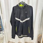 Nike Men's Vapor 5 World Record Running Jacket Large Black And Volt 465389-010