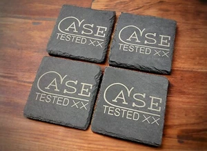 Slate Drink Coasters - Laser Engraved Case XX Knife Display - Set Of 4 - Picture 1 of 1