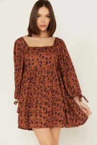 Free People Jen's Pirate Booty Women Floral Wildflower Iza Mini Dress NWT Sz M - Picture 1 of 10
