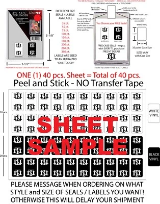 ONE TOUCH STICKERS FREE PANINI NATIONAL TREASURES LABELS  FOR CARDS 40 pcs. - Image 1 of 2