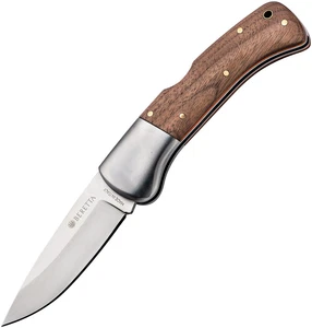Beretta Steenbok Lockback Walnut Folding 400 Stainless Pocket Knife 93530 - Picture 1 of 1