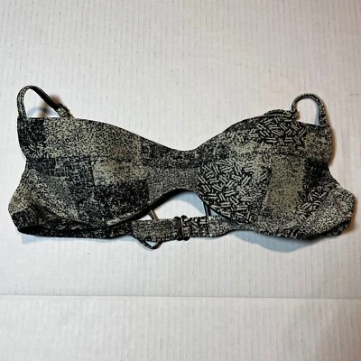 RVCA Bikini Top Padded Adjustable Black White Medium - Imagem 1 de 4