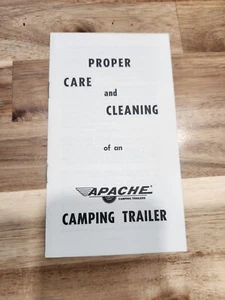 Vintage Apache Camper Trailer Owners Instruction Manual Proper Care And Cleaning - Picture 1 of 5