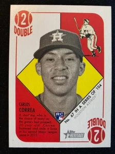 2015 Topps Heritage '51 espalda roja #67 Carlos Correa (RC) - Imagen 1 de 2