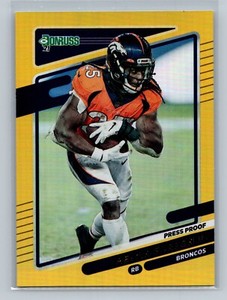 2021 Donruss PRESS PROOF Melvin Gordon III #184 - Denver Broncos