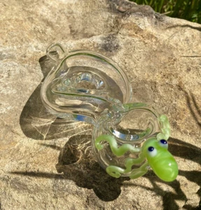 Green Octopus Tabak Rauchen Glas Pfeifen Handpfeife - Bild 1 von 5