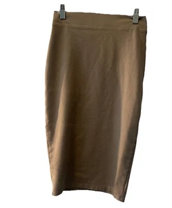Iris Los Angeles Tan Straight Pencil  Skirt Small Stretchy Flattering - Picture 1 of 16