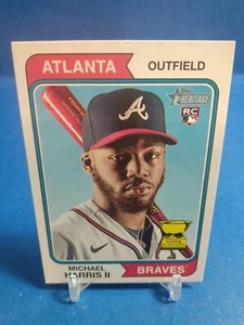 Michael Harris II Rookie 2023 Topps Heritage #30 RC Atlanta Braves - Picture 1 of 2