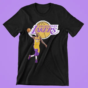 Lebron James LA Lakers NBA Tecmo Pixel 8 Bit Premium Blend Graphic T-Shirt - Picture 1 of 14