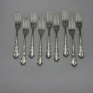 Gorham Straßburg Sterling Tafelgabeln 7 1/2" ohne Monogramm 9er Set - Bild 1 von 22