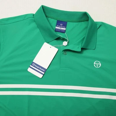 Sergio Tacchini Polo Shirt Mens 2XL Green Essential Damarindo Tennis Performance - Image 1 of 4