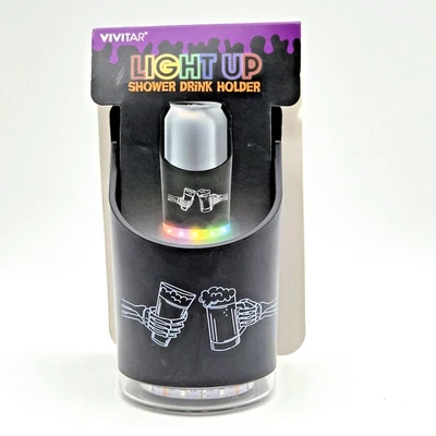 Soporte para bebidas de ducha Vivitar Halloween Light Up negro 2023 NUEVO Foto 1 de 4