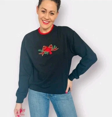 Fiesta Navidad Cardenal Bordado M&C Ropa Deportiva M Sudadera Retro Nuevo Con Etiquetas Foto 1 de 4