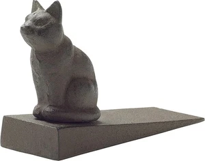 Vintage Cast Iron Cat Door Stop Wedge by | Lovely Decorative Finish, Padded A... - Picture 1 of 7