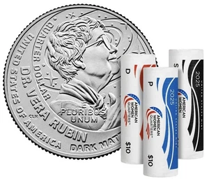 2025 PDS Dr. Vera Rubin 25c AMERICAN WOMEN QUARTERS 3-ROLL SET ~MINT SEALED BOX - Picture 1 of 1