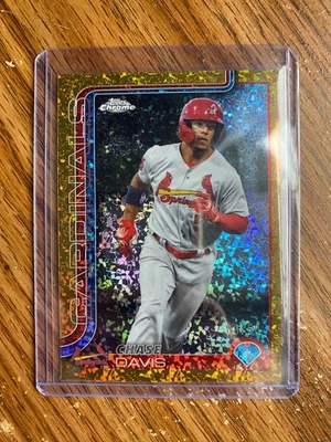 2025 Topps Pro Debut Chrome Chase Davis Gold Refractor 6/50 - Image 1 of 2