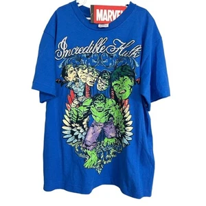 NWT 2008 MARVEL INCREDIBLE HULK BIG PRINT SHIRT YOUTH LARGE RARE VINTAGE Y2K - Picture 1 of 6