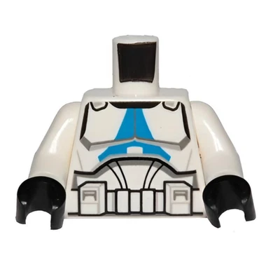 Lego Star Wars Torso Blanco Armadura Clon Soldado Azul 501ª Legión Marcas Detalle Foto 1 de 3