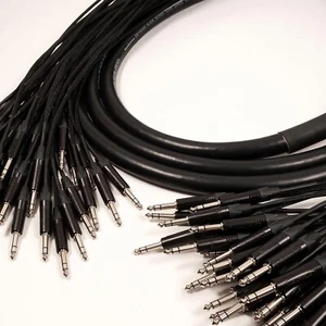 Transporter Damme Schwarz Serie Mehrkern Kabel Stage Schlange. Balanced Trs Jack - Picture 1 of 8