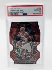 2022-23 Panini Select Jeremy Sochan Maroon Die-Cut /175 Premier Level PSA 10