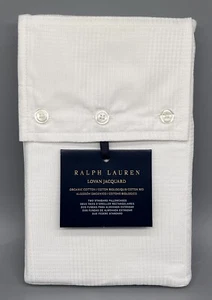 Ralph Lauren Lovan Jacquard Two Standard Pillowcases 21x32'' Studio White New - Picture 1 of 5