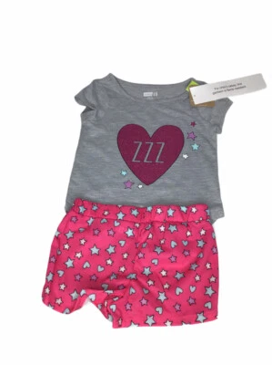 Crazy 8 Niñas Niño Pequeño Conjunto de 2 Piezas Corazón Mitón Top y Pantalones Cortos Talla 3 XXS 2XS Foto 1 de 3
