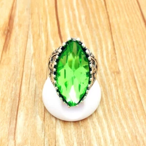 ANILLO LIMA MARQUÉS TOPACIO CÓCTEL PLATA TALLA 10 POR "EL REY DE LA BISUTERÍA" - Imagen 1 de 2