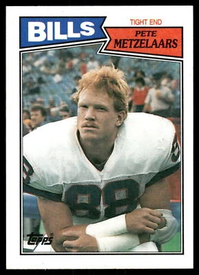 1987 Topps #366 Pete Metzelaars Buffalo Bills Football Card - Image 1 of 2