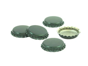 Tapas de corona verdes de 26 mm/prendas para botellas, cerveza y artesanías (paquete de 100) - Elaboración casera - Imagen 1 de 1
