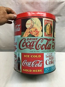Vtg Coca Cola Pop Corn Tin Replica Nostalgic Advertising Collectible Tin - Picture 1 of 9