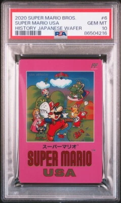 PSA10 No.6 Super Mario USA Super Mario History Card Wafer BANDAI - Image 1 of 2
