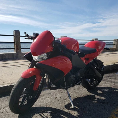 Espejos retrovisores de extremo de barra plegables de 7/8" para motocicleta Buell 1125cr Foto 1 de 4