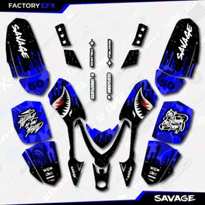 Blue Savage Camo Racing Graphics kit fits Polaris Outlaw 50 ATV Decals 07-14 - Bild 1 von 2
