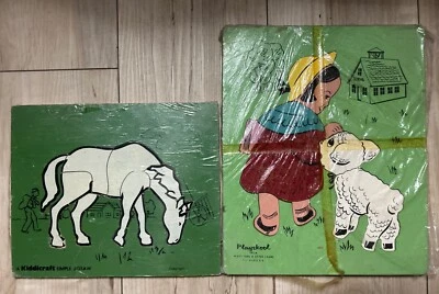 Rompecabezas de madera vintage de Playskool y Kiddicraft Foto 1 de 4