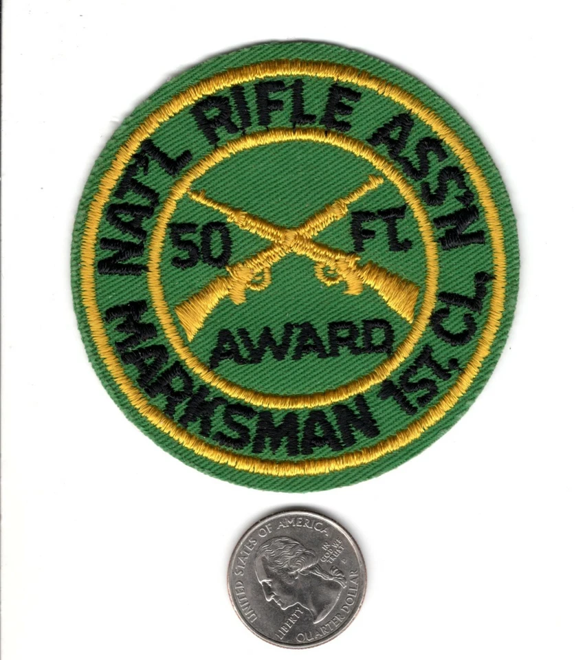 N.R.A. MARKSMAN 50 FT GUN PISTOL FIREARMS RIFLE SHOTGUN PATCH -MICHIGAN DEER - Image 1 of 1