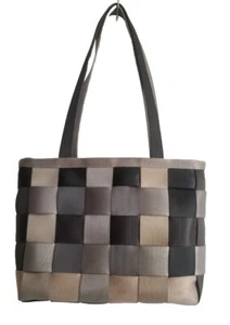 Harvey's Original Seatbelt Bag Gray & Black Large Bag Shoulder Purse Handbag - Picture 1 of 9