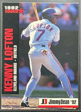 1992 Jimmy Dean Kenny Lofton Rookie #8 Cleveland Indians