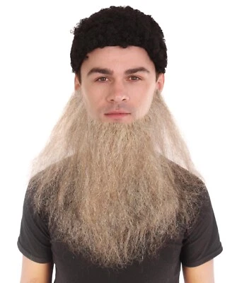 Cabello facial cosplay barba larga cabello humano HPO para hombre M-1306 Foto 1 de 2